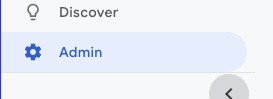 Admin gear icon in Google Analytics